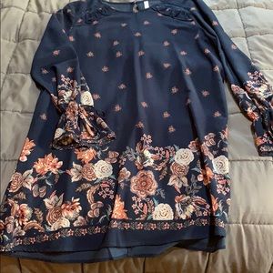 Blue floral dress